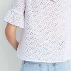 Madewell Tops - Madewell white eyelet top short bell sleeve Madewell Tops - Madewell white eyelet top short bell sleeve